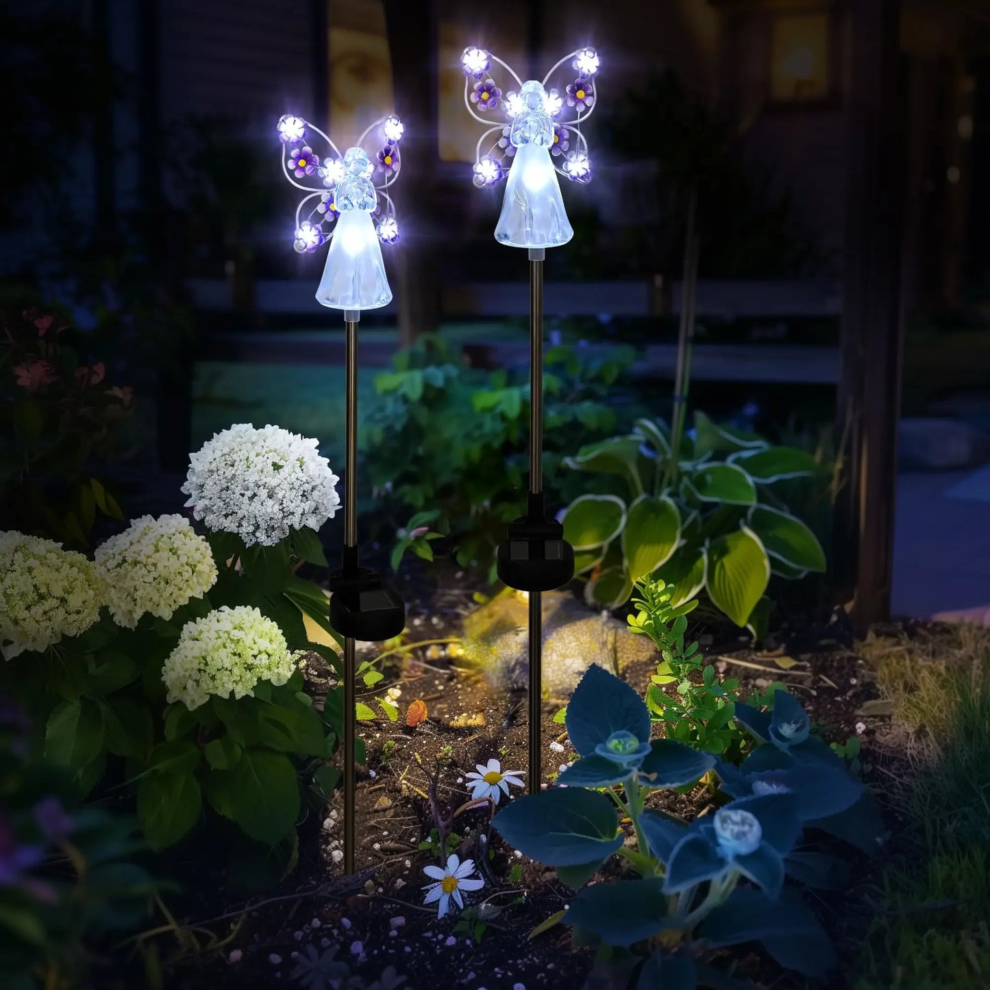 Solar Powered LED Angel Garden Stake – Outdoor Lighted Angel Decor – Waterproof Memorial & Yard Accent