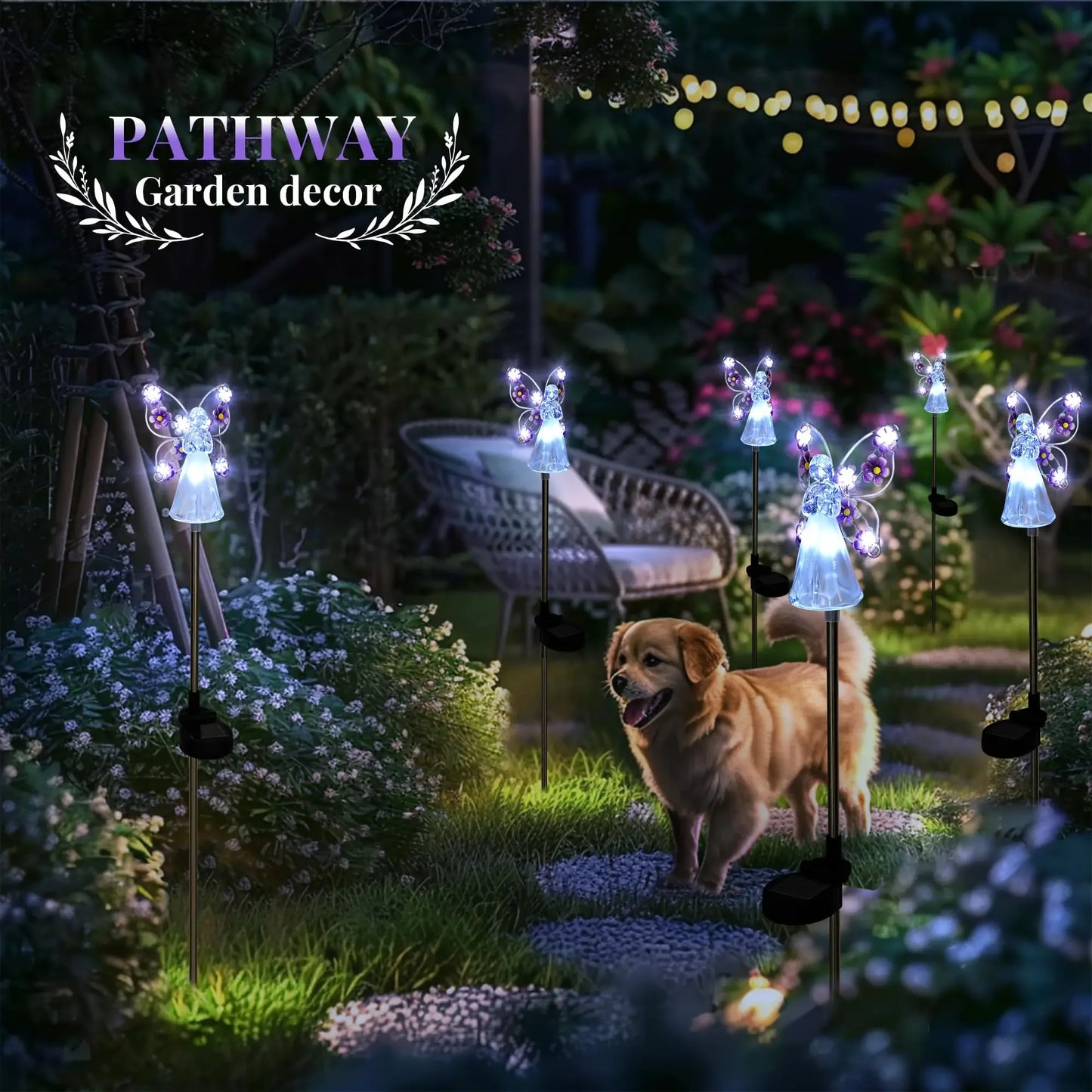 Solar Powered LED Angel Garden Stake – Outdoor Lighted Angel Decor – Waterproof Memorial & Yard Accent